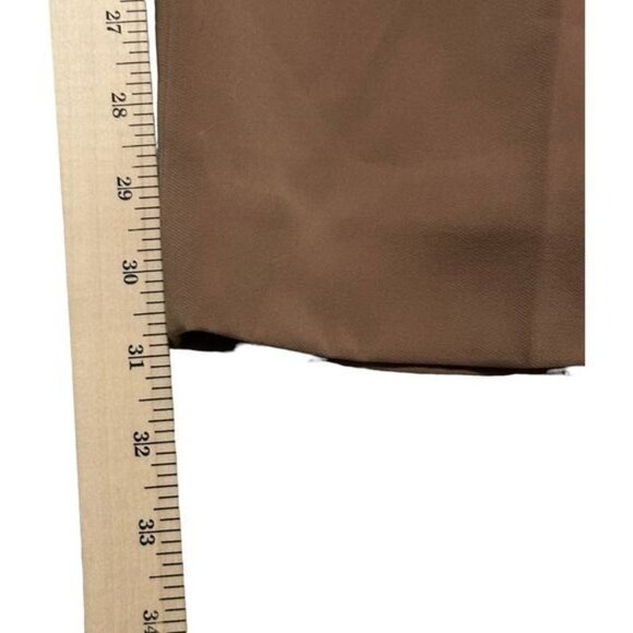 Focus 2000 Womens Taupe Polyester Pleated Front Trousers Size 14 - Picture 8 of 9